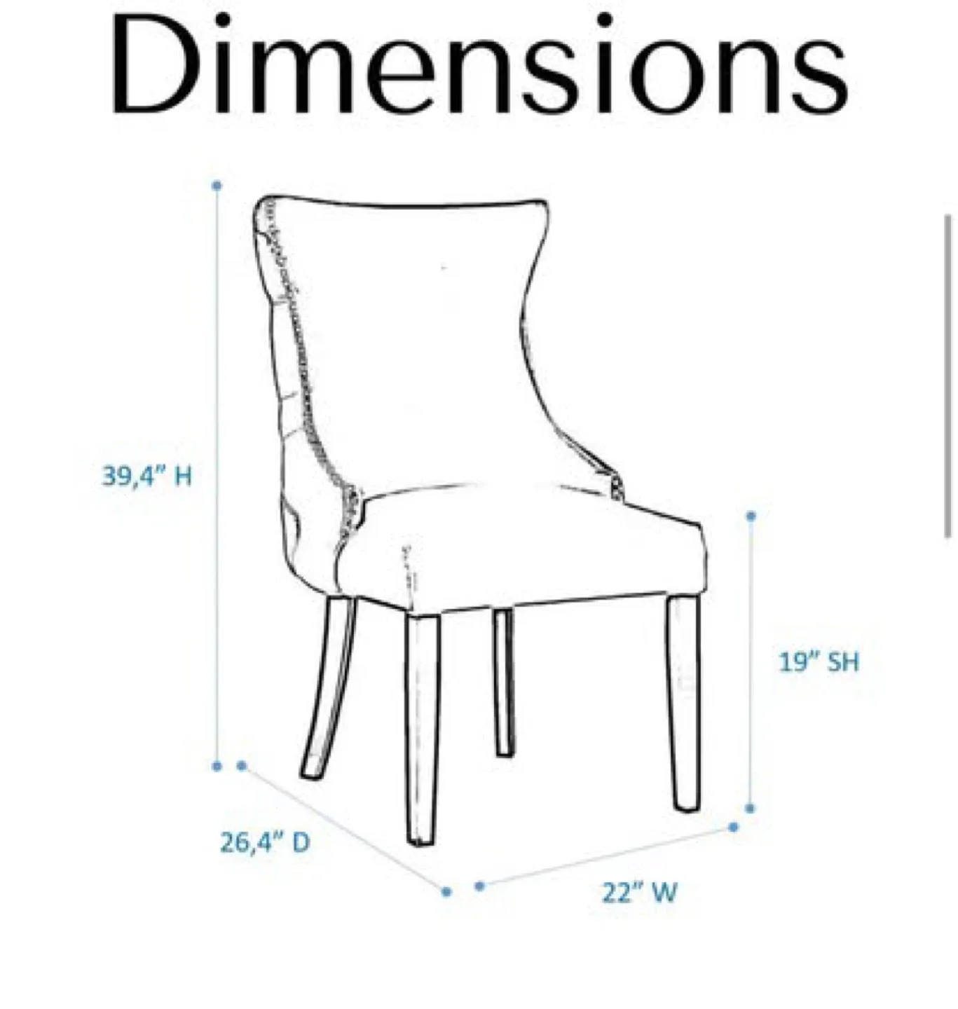 Dutes 22'' H Velvet Upholstered Side Chairfion - set of 6 image indicator(2)