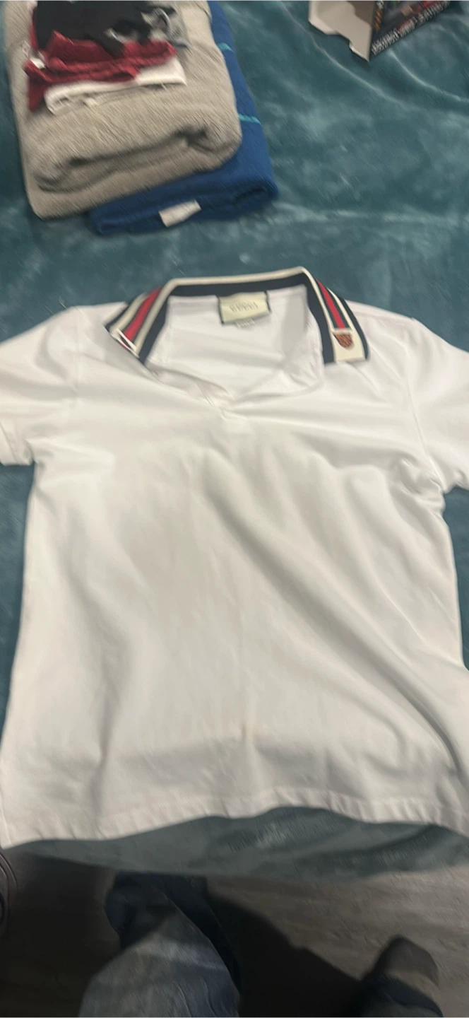 Gucci White Polo Shirt