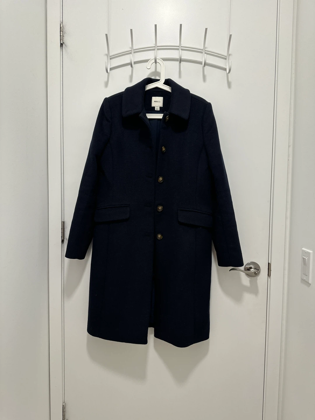 RW&CO. Wool Blend Coat - Navy Blue - photo 2