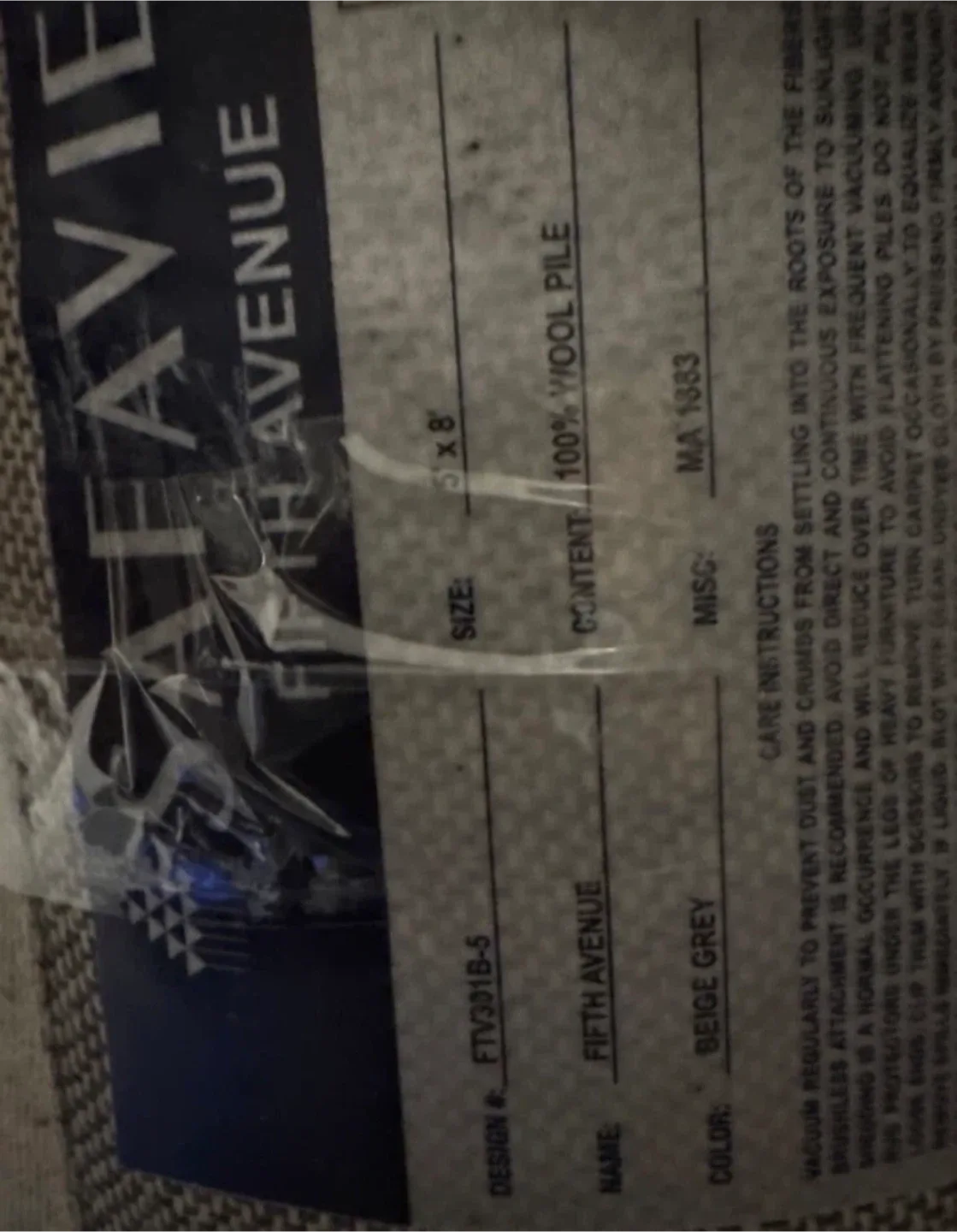 Lavieh Fifth Avenue Beige Grey Rug 5' x 8' image indicator(2)