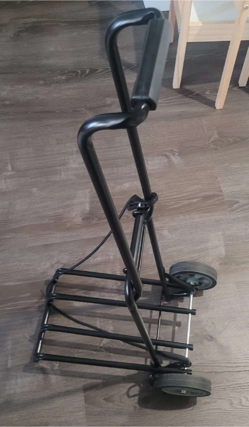 Folding Shopping Cart - Black - photo 2