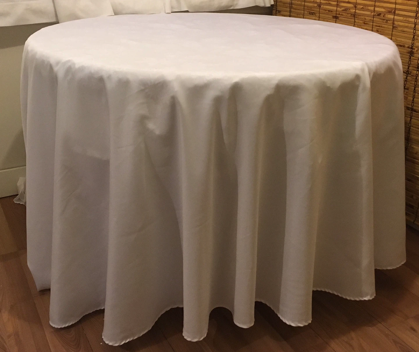 White Round Tablecloth - 120 inch