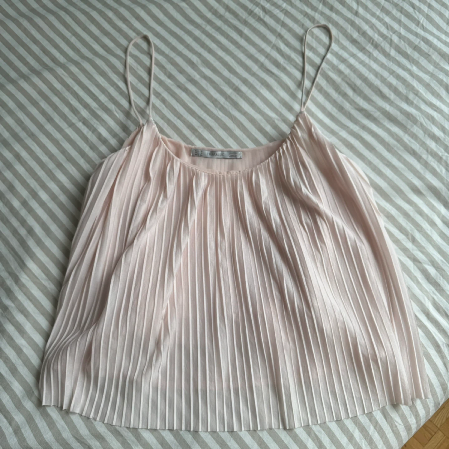 Zara Pink Pleated Cami Top