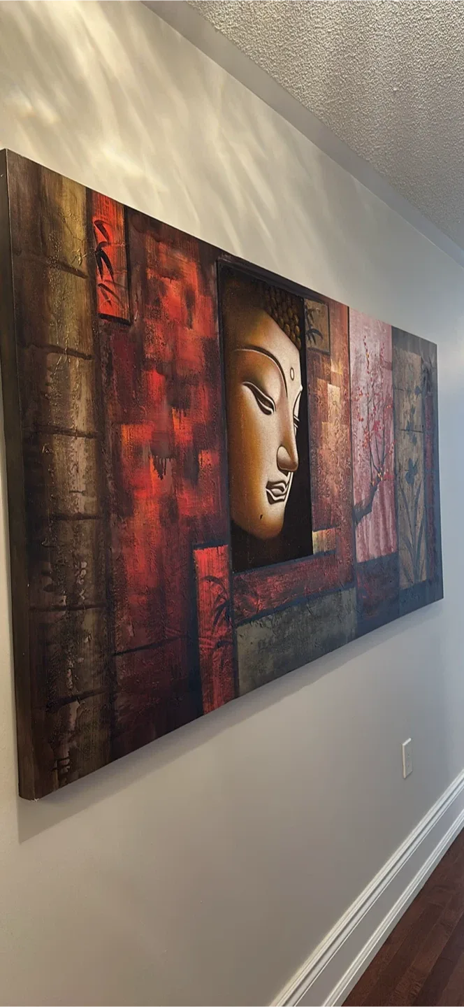 Large Buddha Canvas Wall Art image indicator(4)