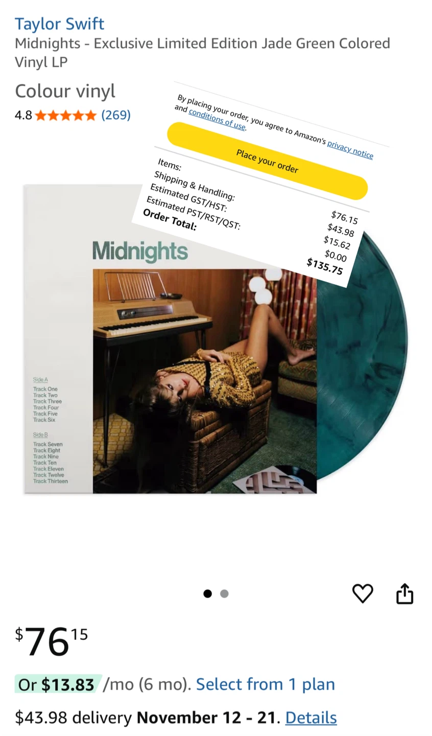 Taylor Swift Midnights Jade Green Vinyl LP