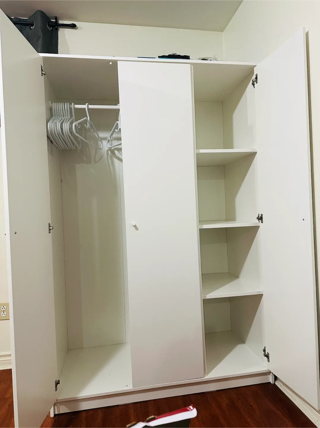 White IKEA Wardrobe with Shelves image indicator(2)
