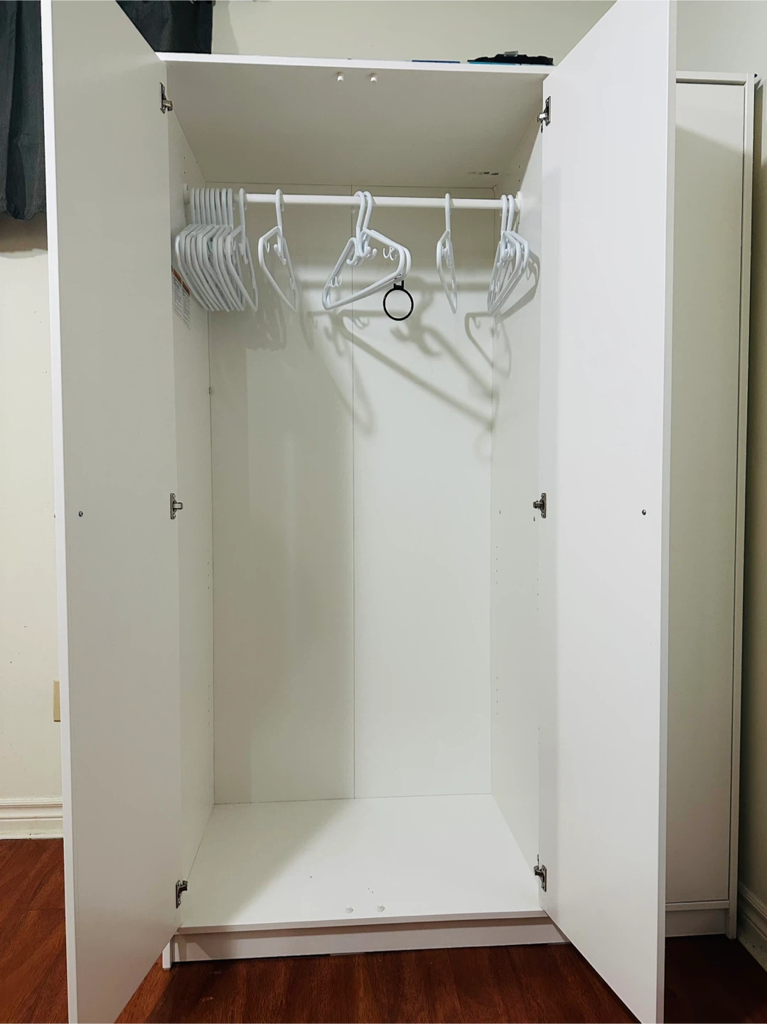 White IKEA Wardrobe with Shelves - photo 3