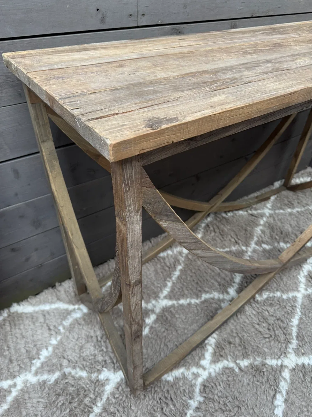 Rustic Elm Wood Console Table image indicator(3)