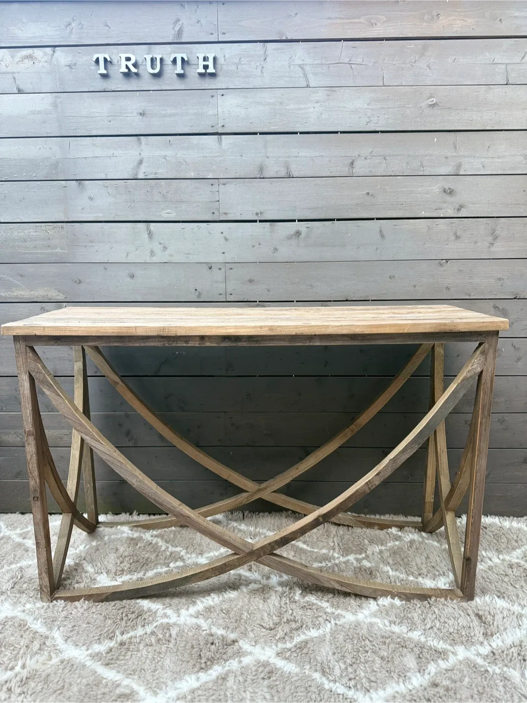 Rustic Elm Wood Console Table image indicator(2)