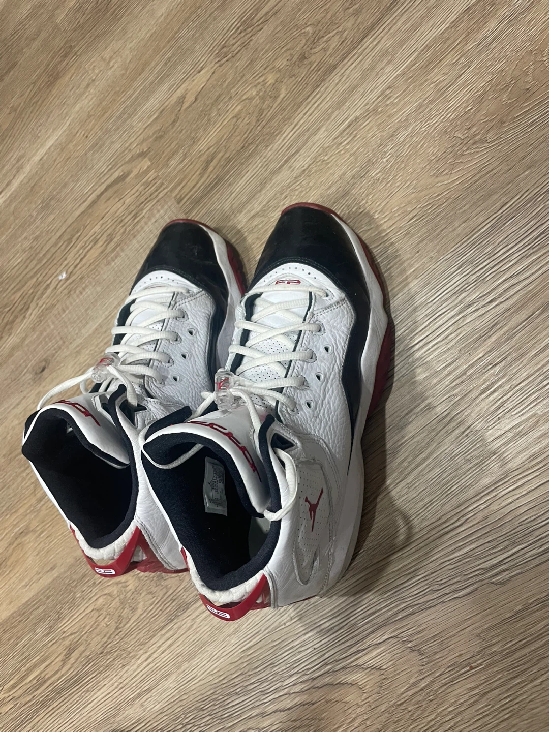 Air Jordan Ol' School White, Black & Red Shoes - photo 3