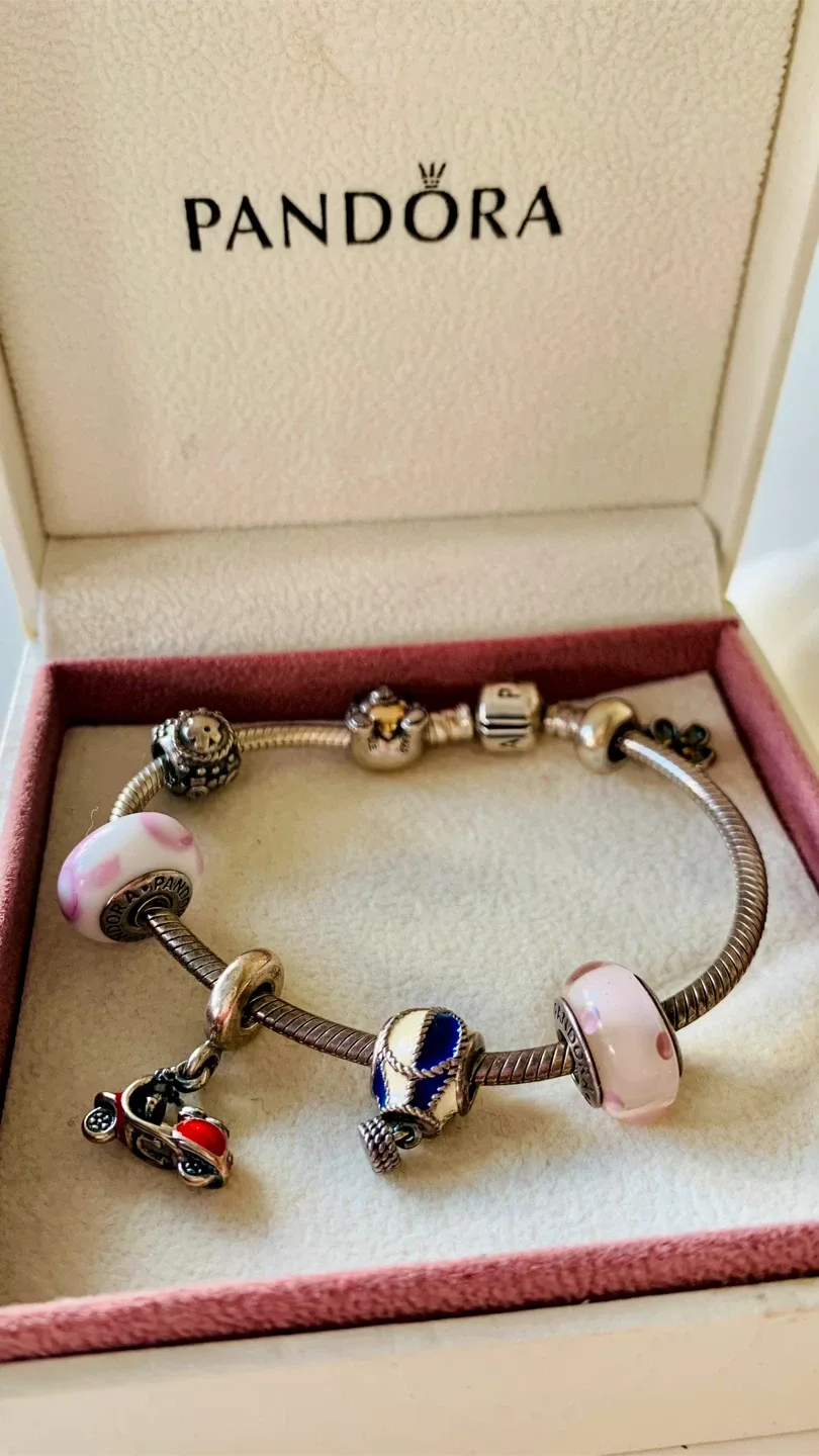 Pandora bracelet + charms (separate prices in description) thumbnail