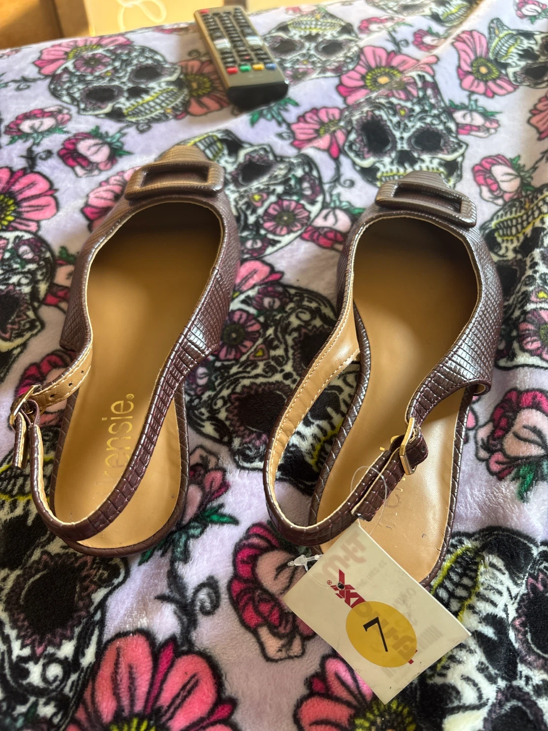 Kensie Brown Slingback Flats - Size 7