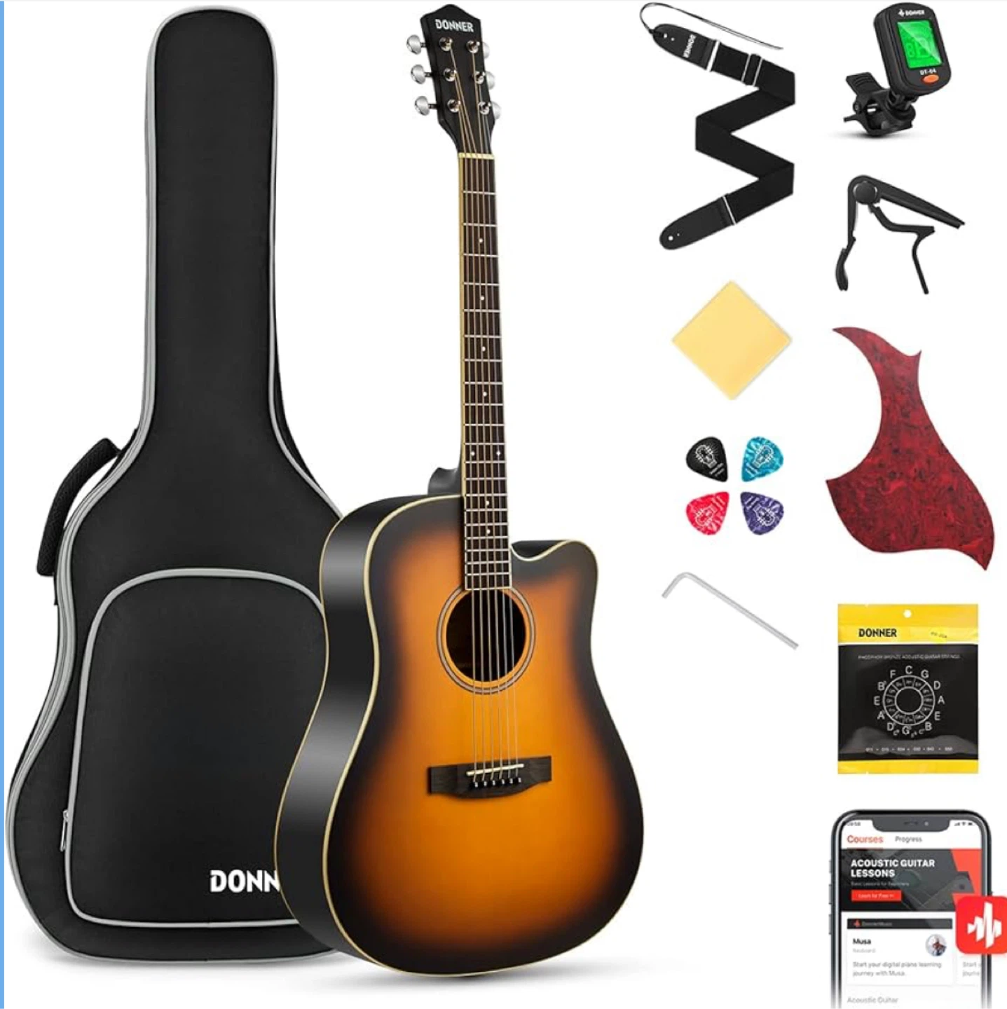 Donner Acoustic Guitar Bundle