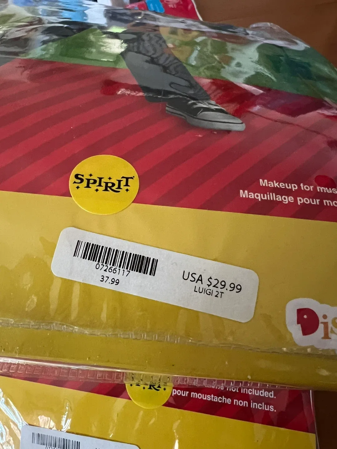 Super Mario Luigi Costume - Size S/P (2T) image indicator(3)