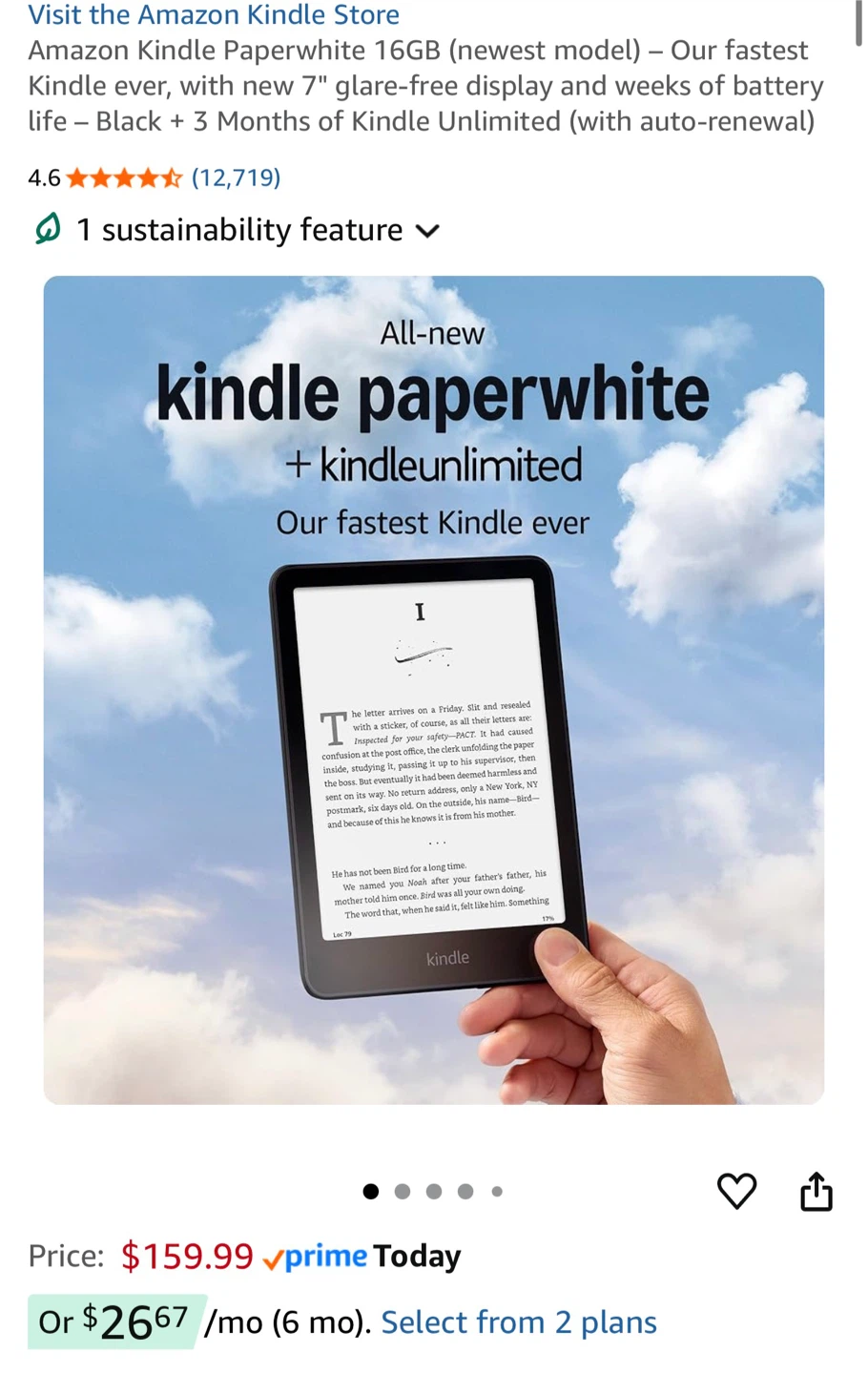Kindle Paperwhite (12th gen) 16GB - Like New - photo 2