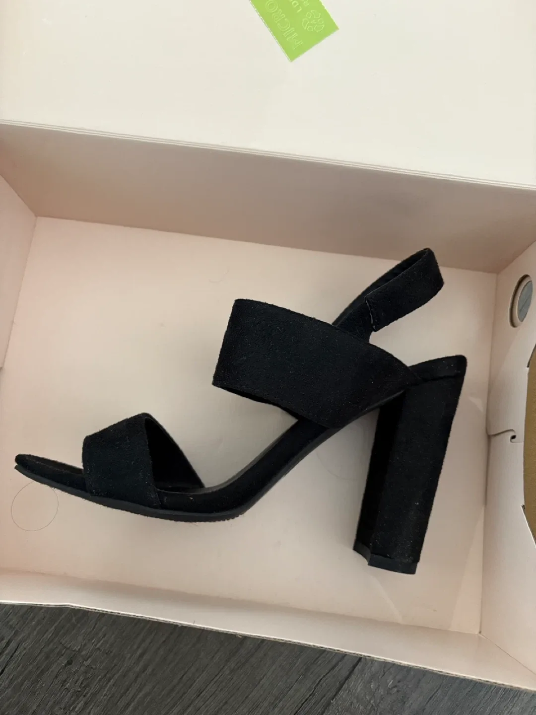 Charlotte Russe Renee Black Suede Heels - Size 6