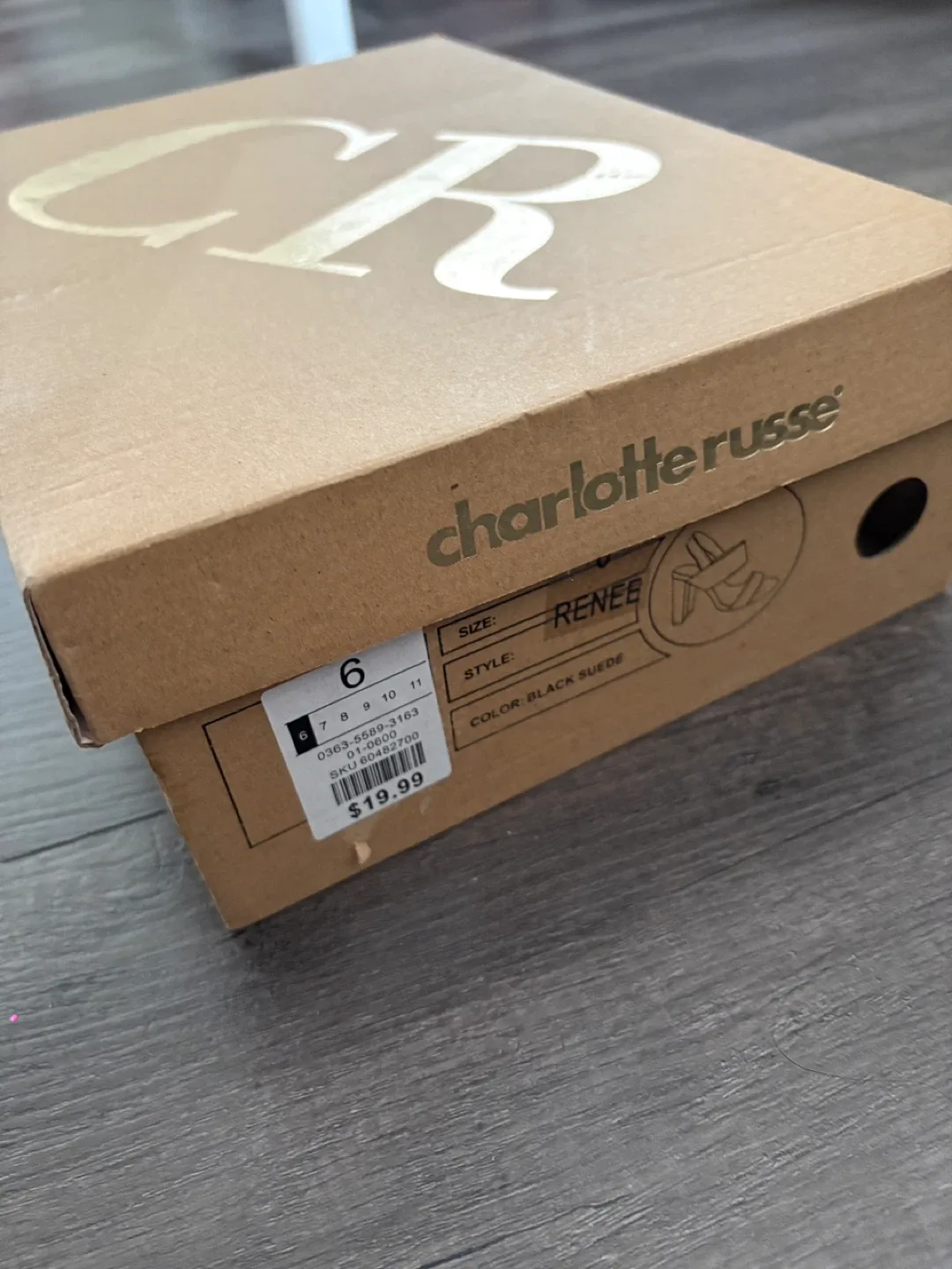 Charlotte Russe Renee Black Suede Heels - Size 6 image indicator(3)