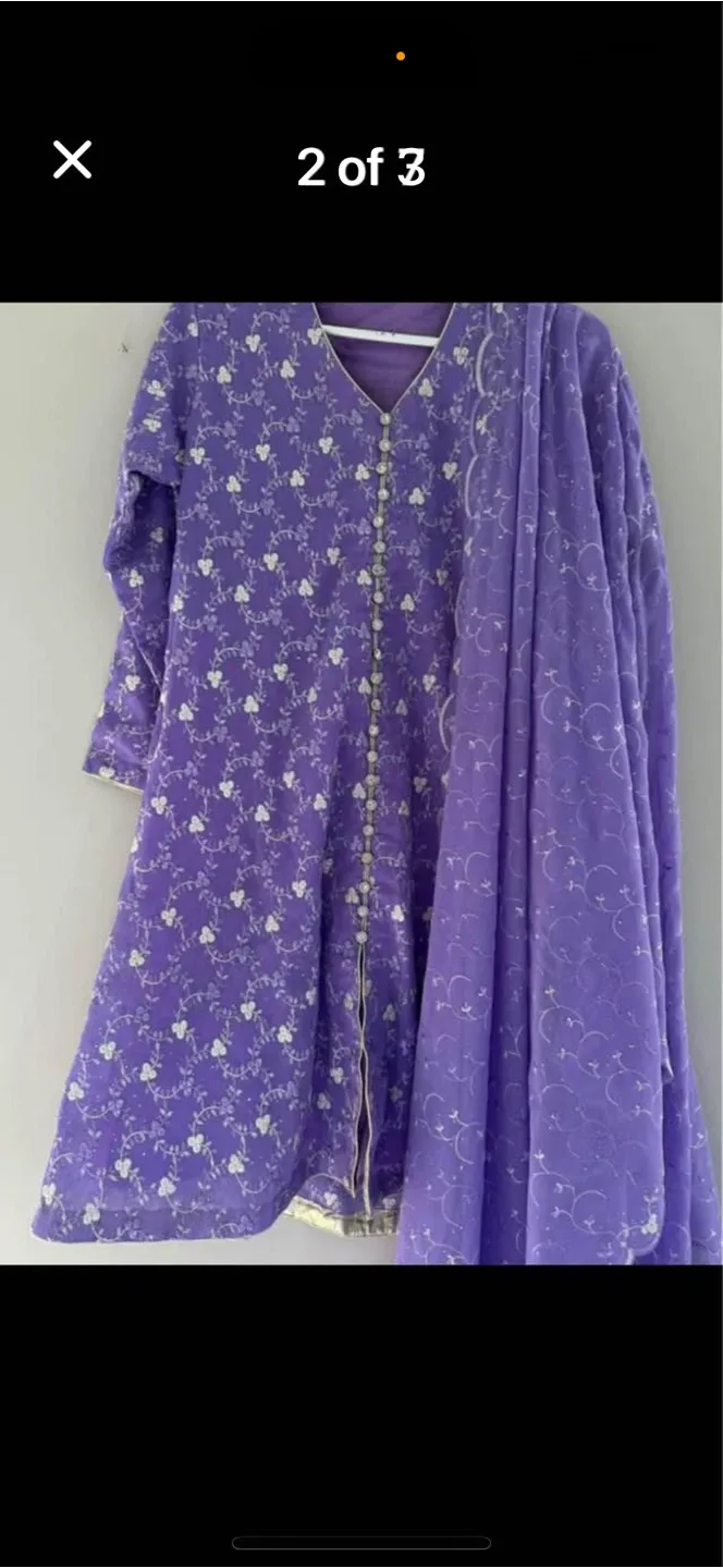 Purple Salwar Kameez Suit image indicator(2)