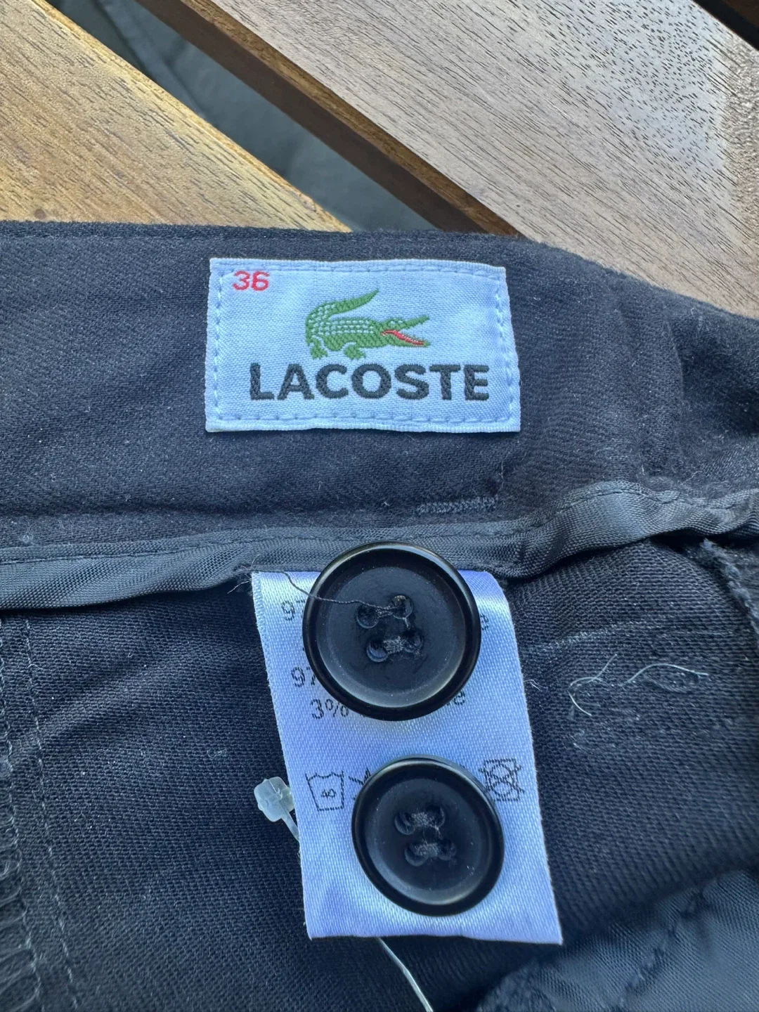 Lacoste Black Pants - Size 36 image indicator(4)