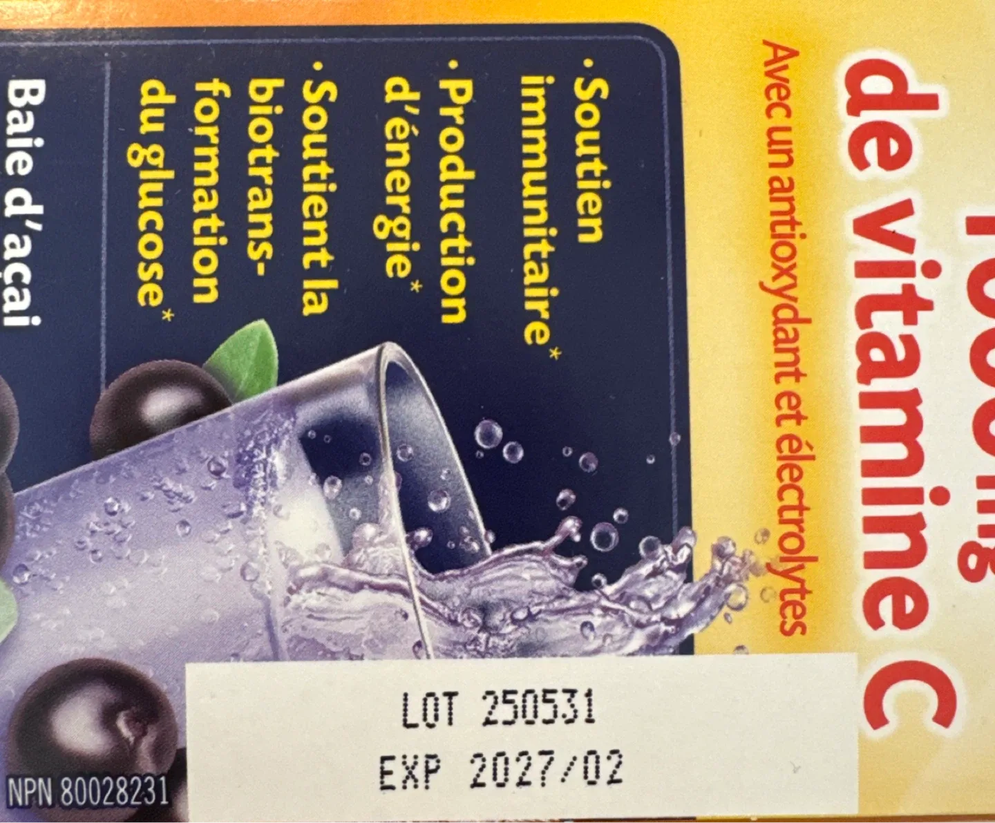 Emergen-C Acai Berry Vitamin C - Open Box image indicator(3)