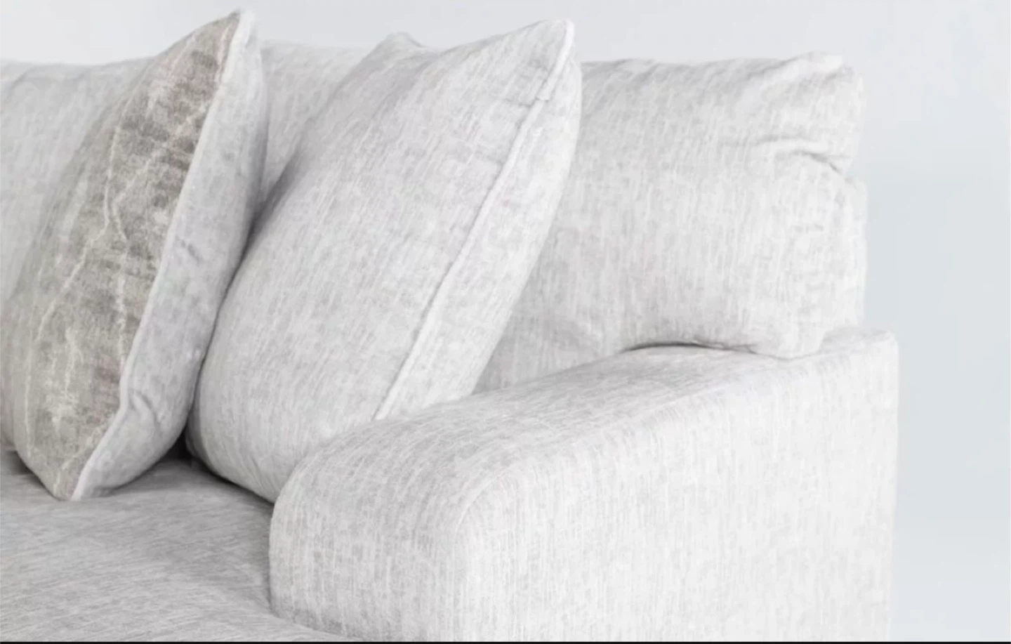 Living Spaces 124" 2pc Dual Chaise Sectional Sofa Cream Beige - photo 2