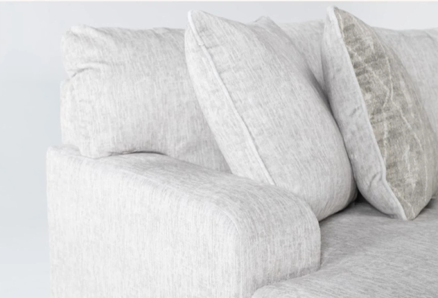 Living Spaces 124" 2pc Dual Chaise Sectional Sofa Cream Beige - photo 4