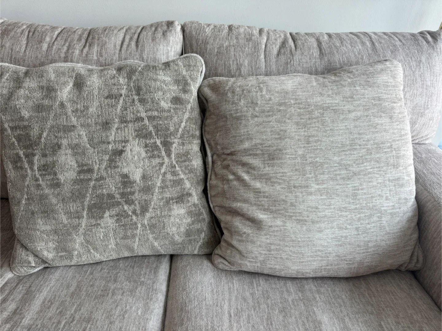 Living Spaces 124" 2pc Dual Chaise Sectional Sofa Cream Beige image indicator(6)