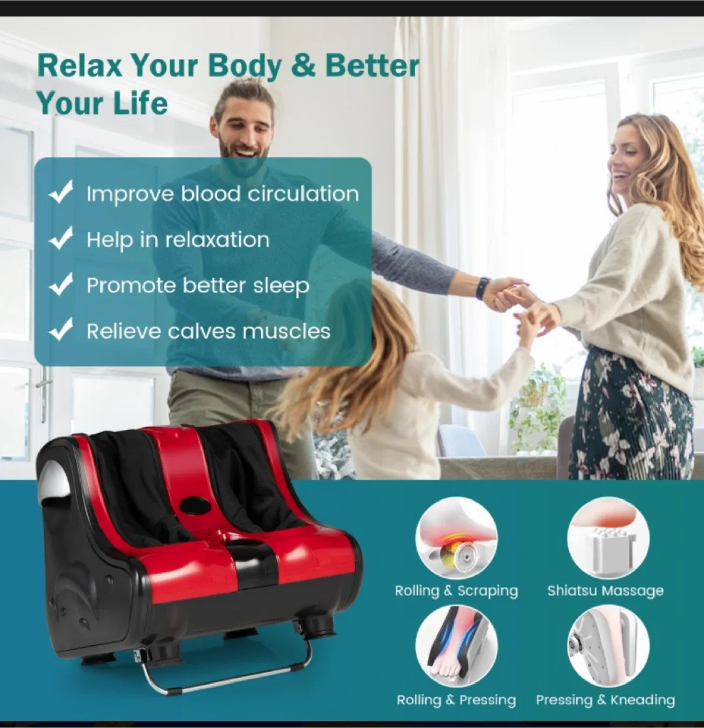 Foot Massager - Red & Black image indicator(8)