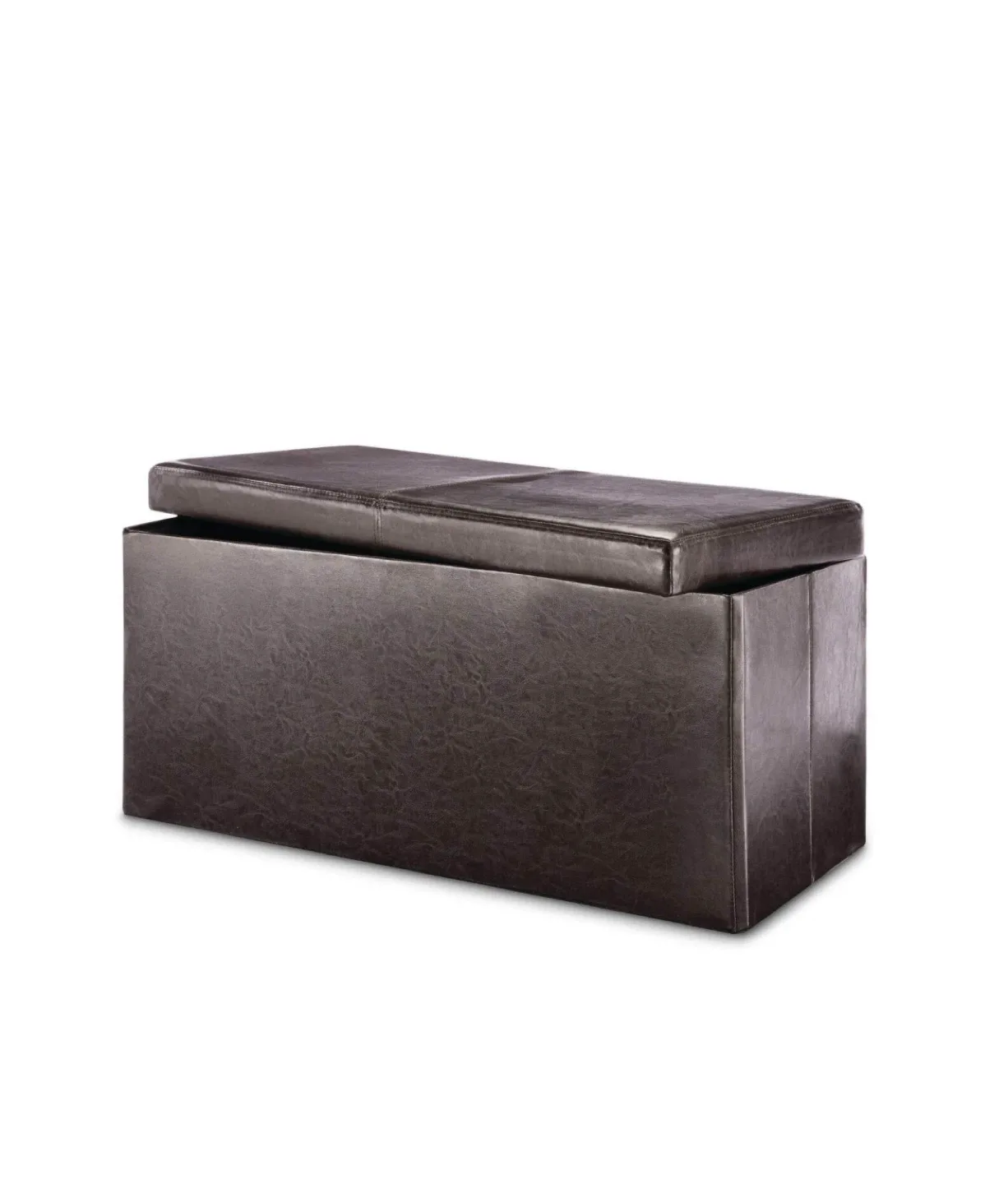 Storage Ottoman Bench - Black Faux Leather image indicator(5)