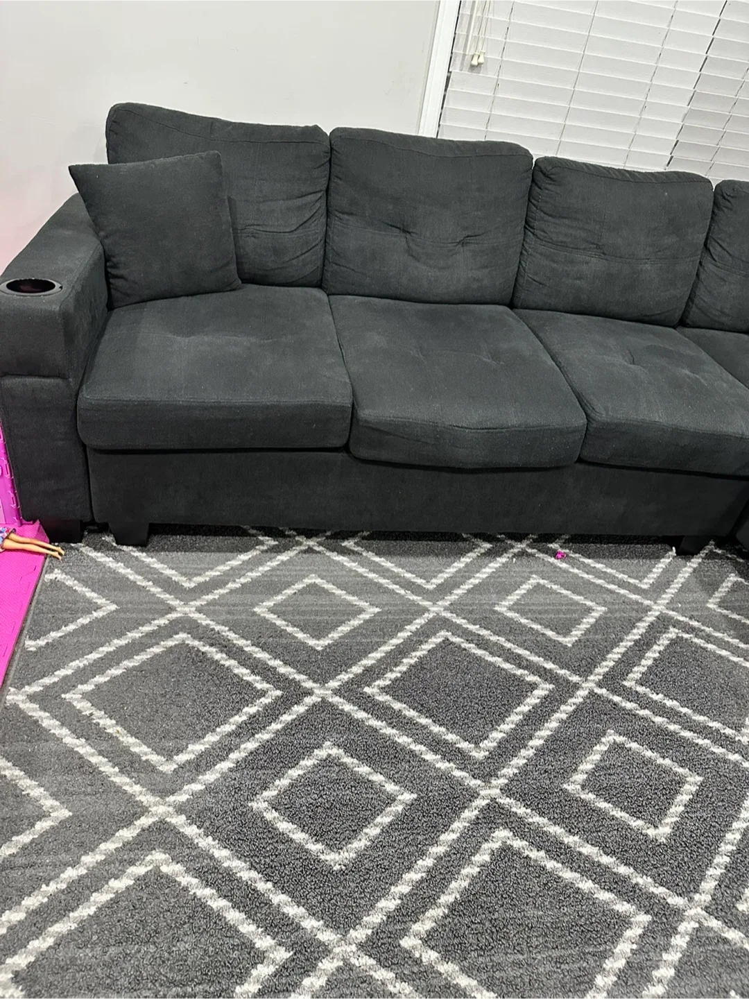 Dark Grey Sectional Couch image indicator(2)