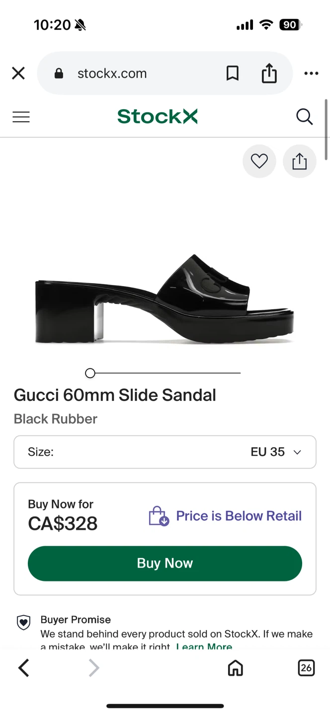 Gucci Black Rubber Slide Sandal Size 40 - photo 4