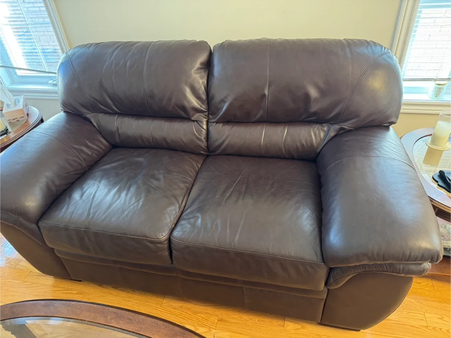 Brown Leather Sofa - Gently Used image indicator(3)