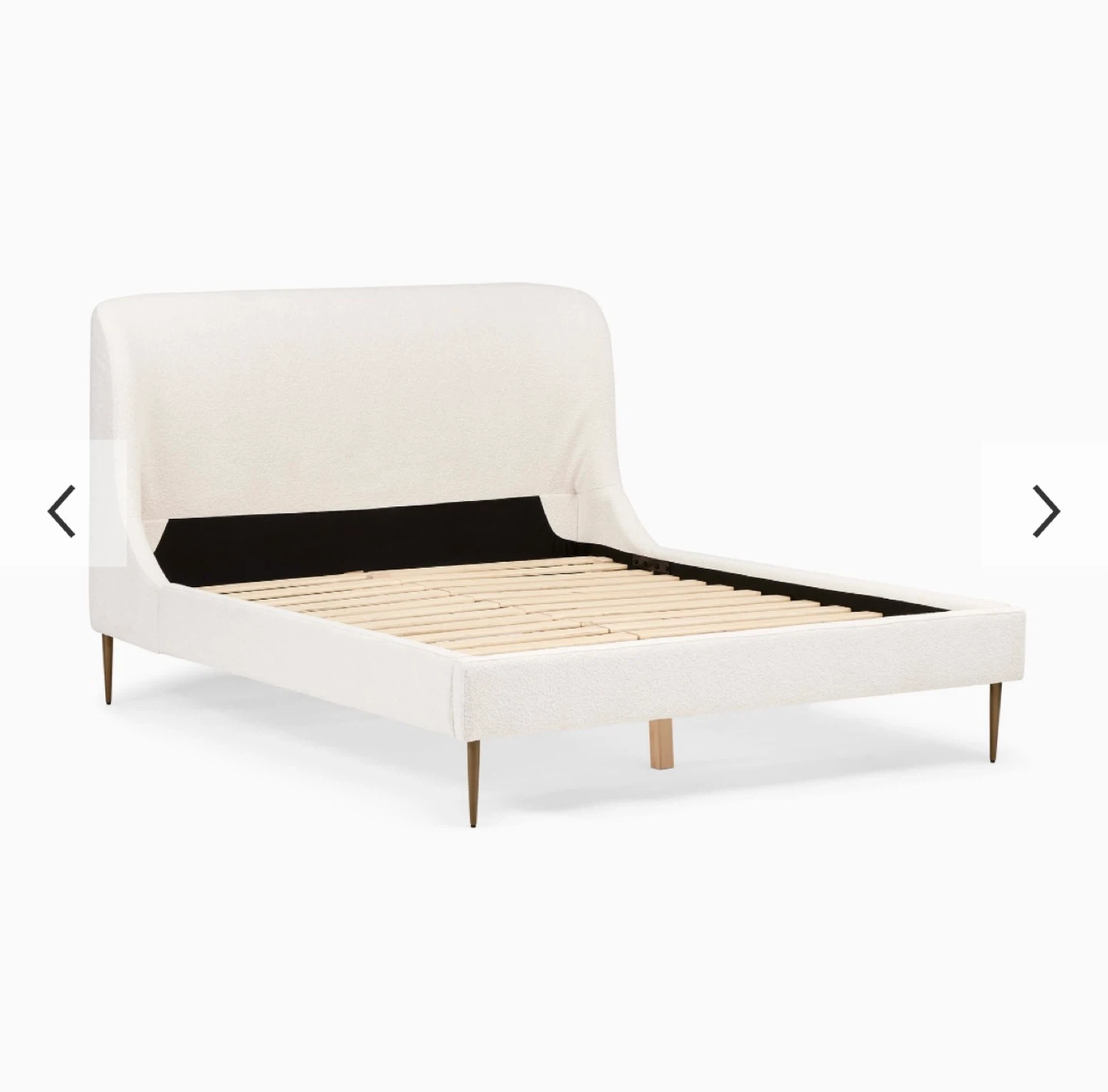 CB2 White Bed Frame Queen - photo 3