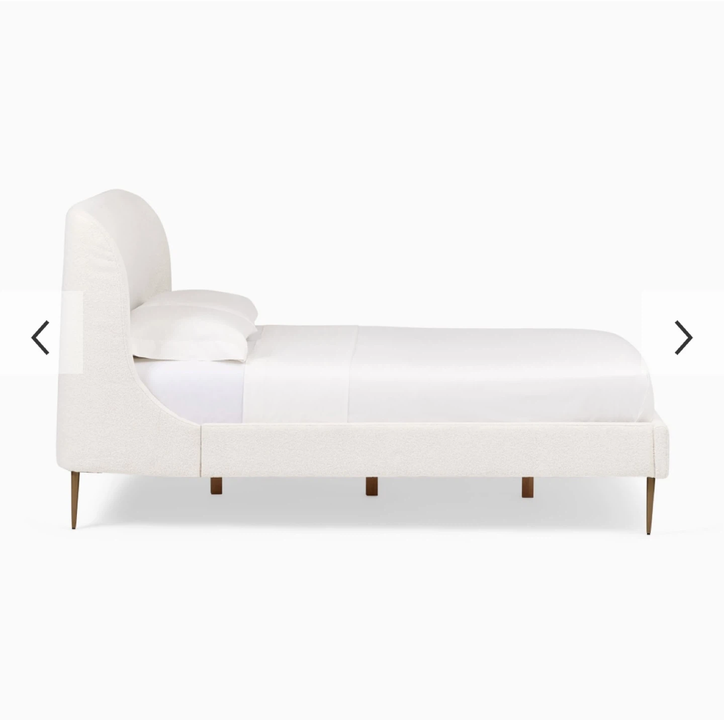 CB2 White Bed Frame Queen - photo 4