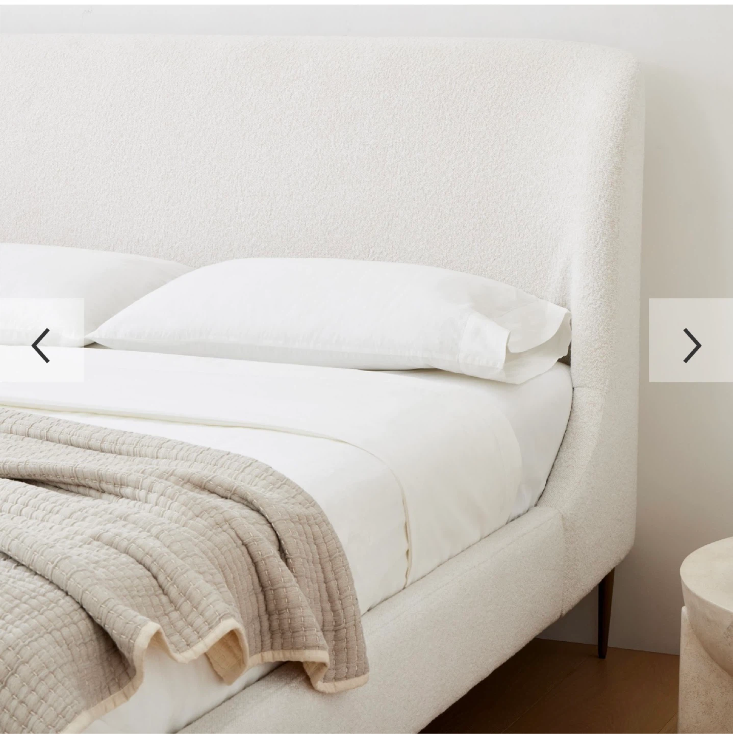 CB2 White Bed Frame Queen - photo 2