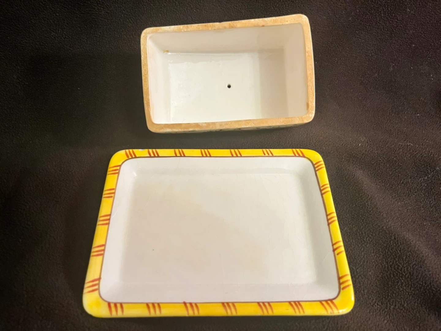 Rooster Ceramic Butter Dish with Floral Design - photo 5