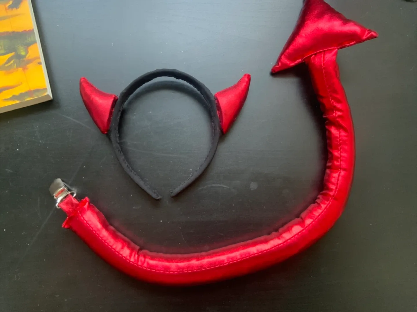 Halloween Devil Costume - Horns Headband & Tail Accesory Set - 🥕 thumbnail