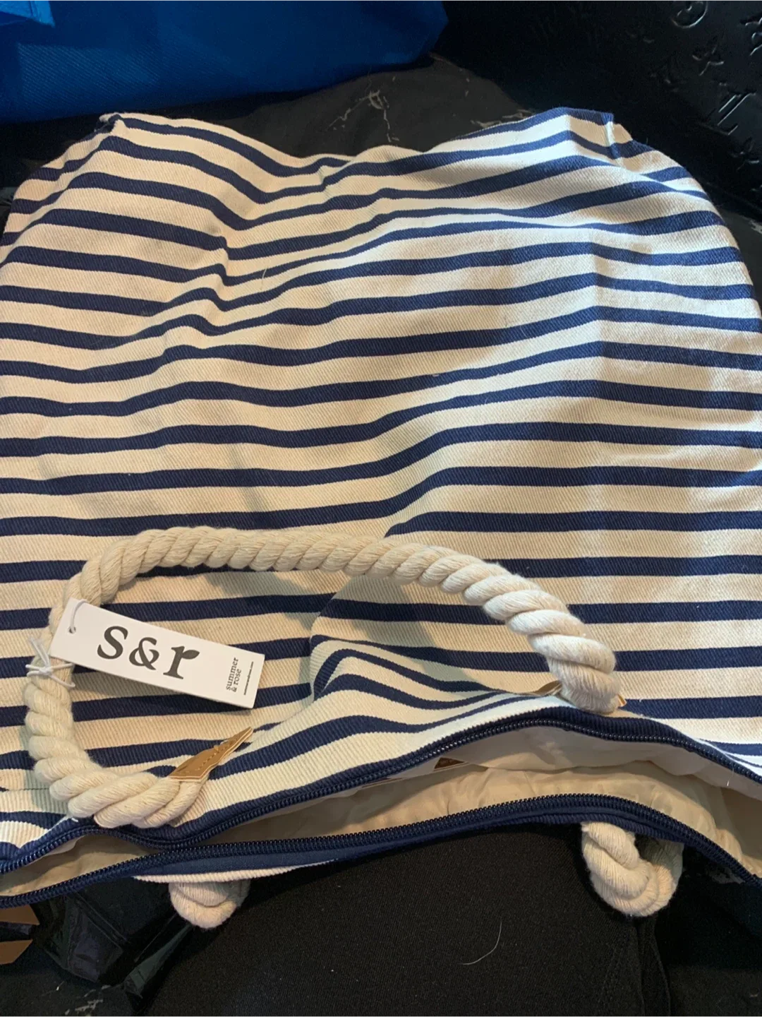 S&R Striped Canvas Tote Bag image indicator(3)