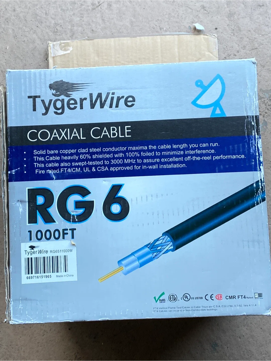TygerWire RG6 Coaxial Cable thumbnail