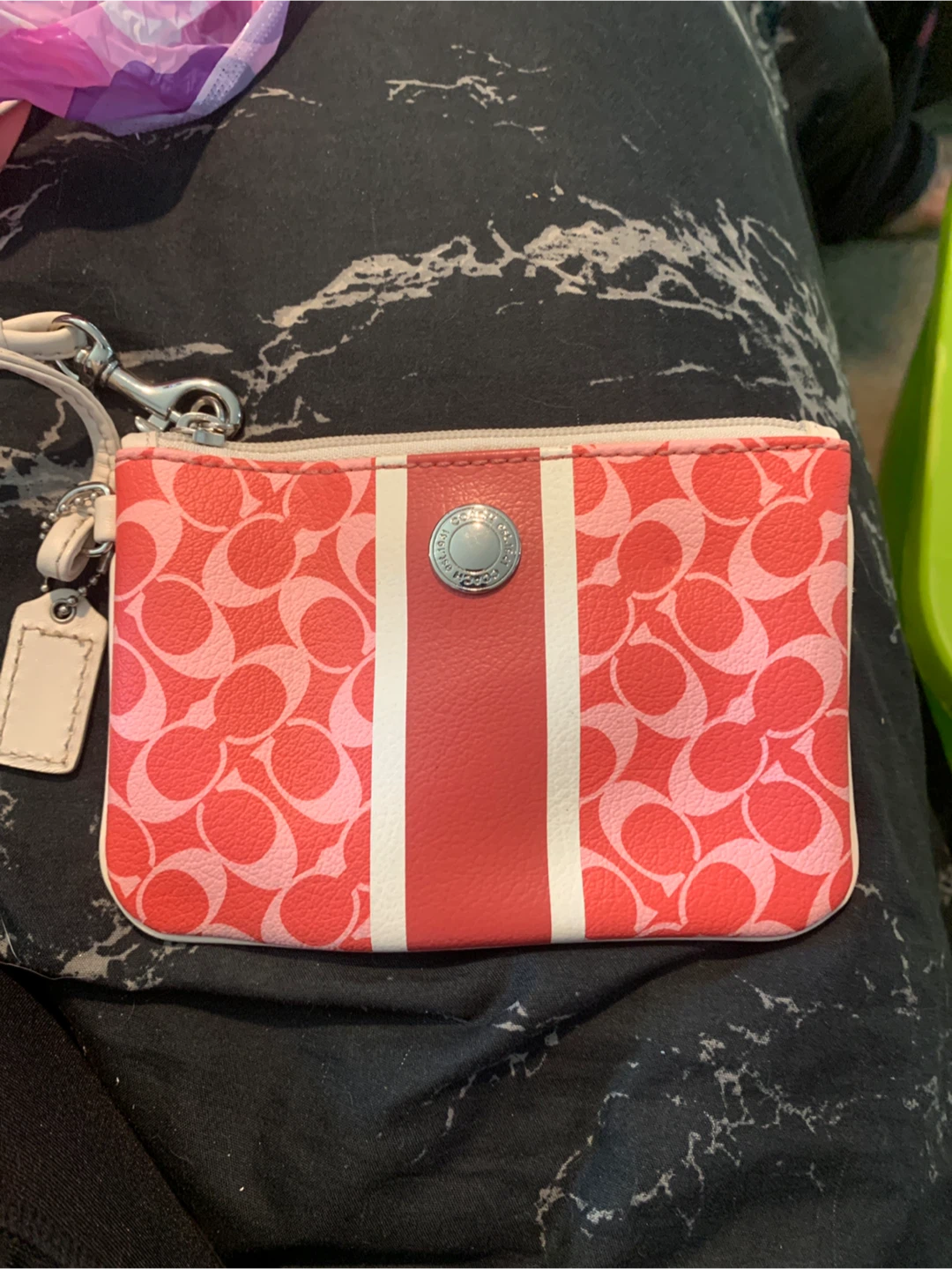 Coach Wristlet Pouch - Coral/Pink