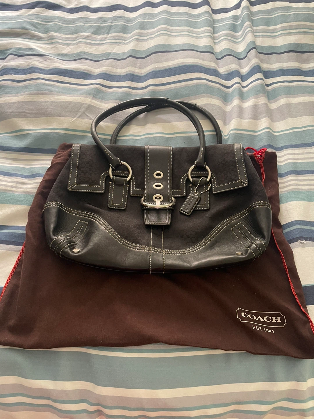 Coach Black Handbag with Dust Bag