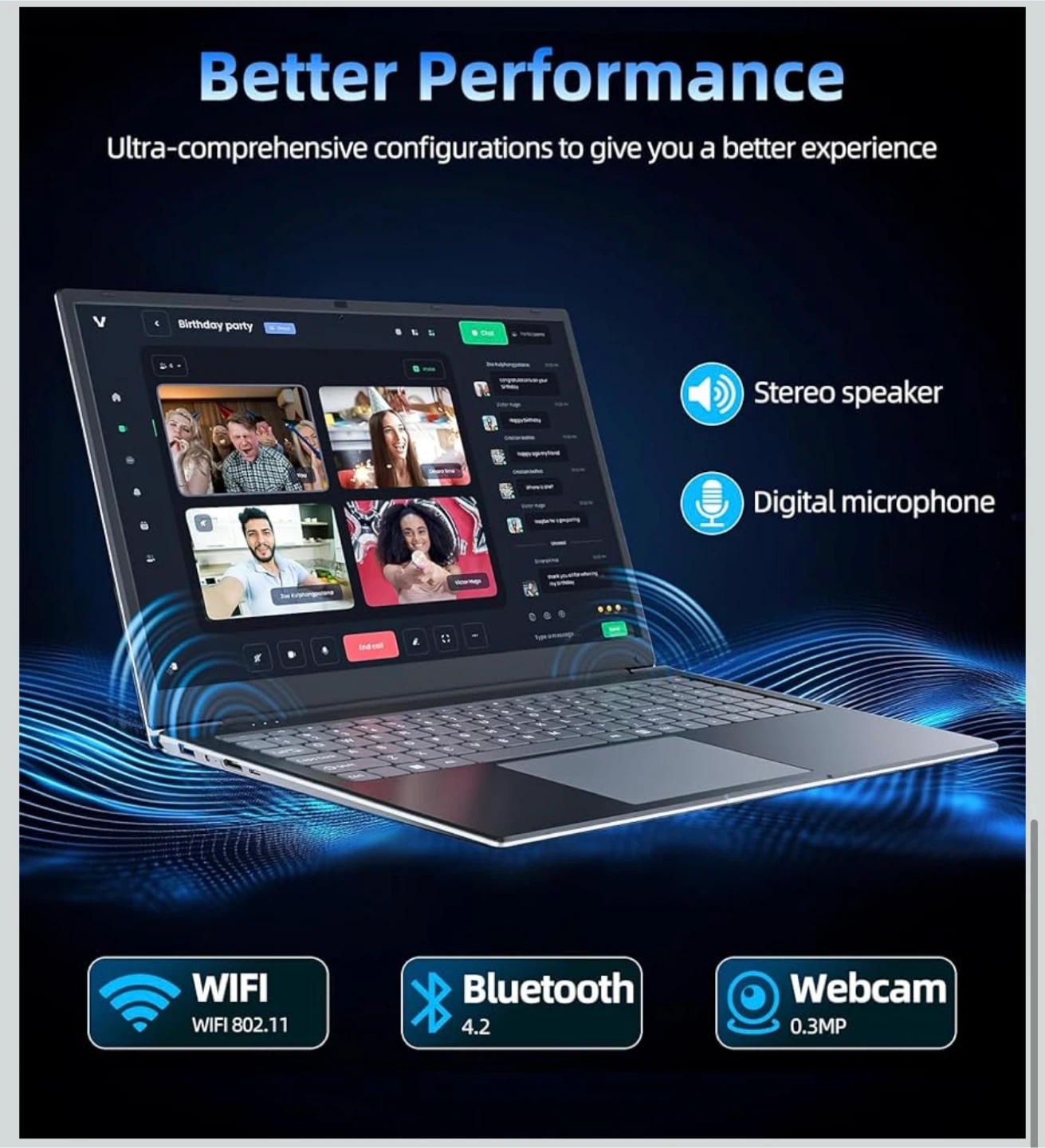 17.3" Laptop - 128GB SSD, 4GB DDR4, Windows 11 - photo 4