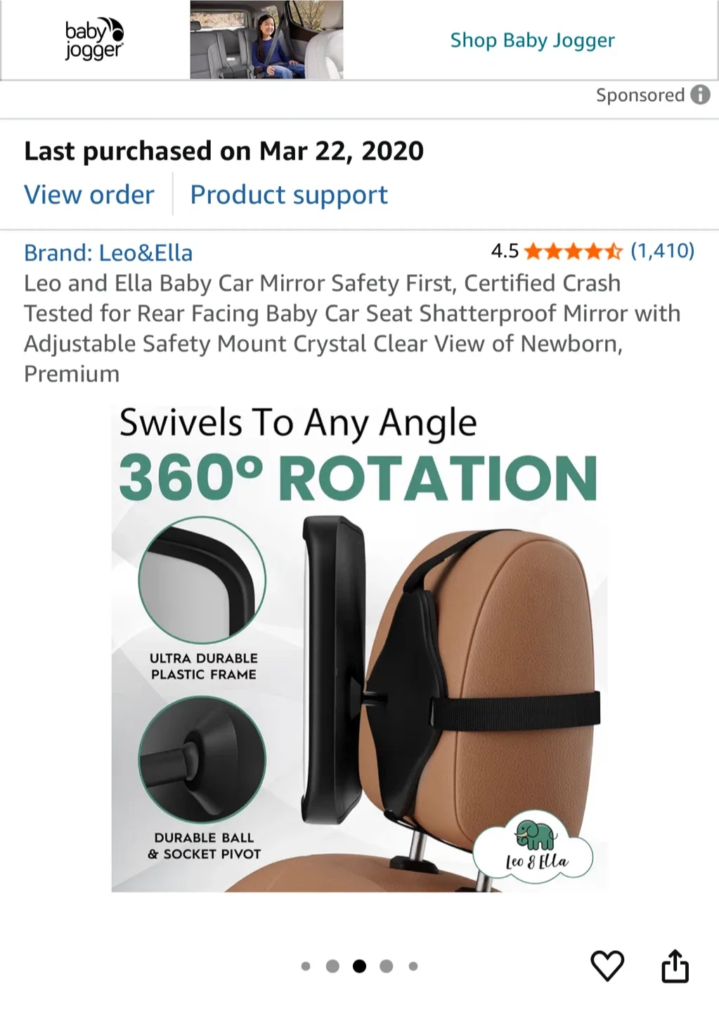 Leo and Ella Baby Car Mirror image indicator(4)