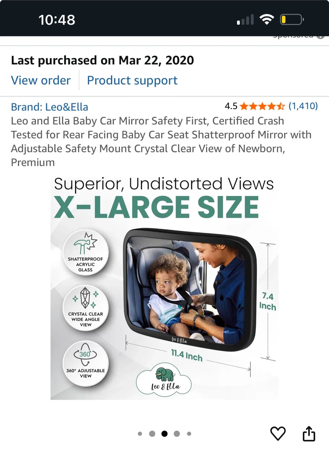 Leo and Ella Baby Car Mirror image indicator(5)