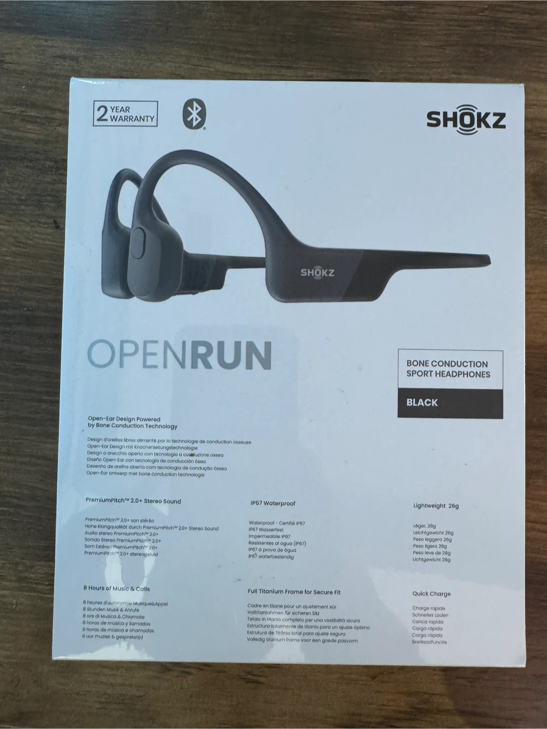 New Unopened Shokz OpenRun Sport Headphones - Black - photo 2