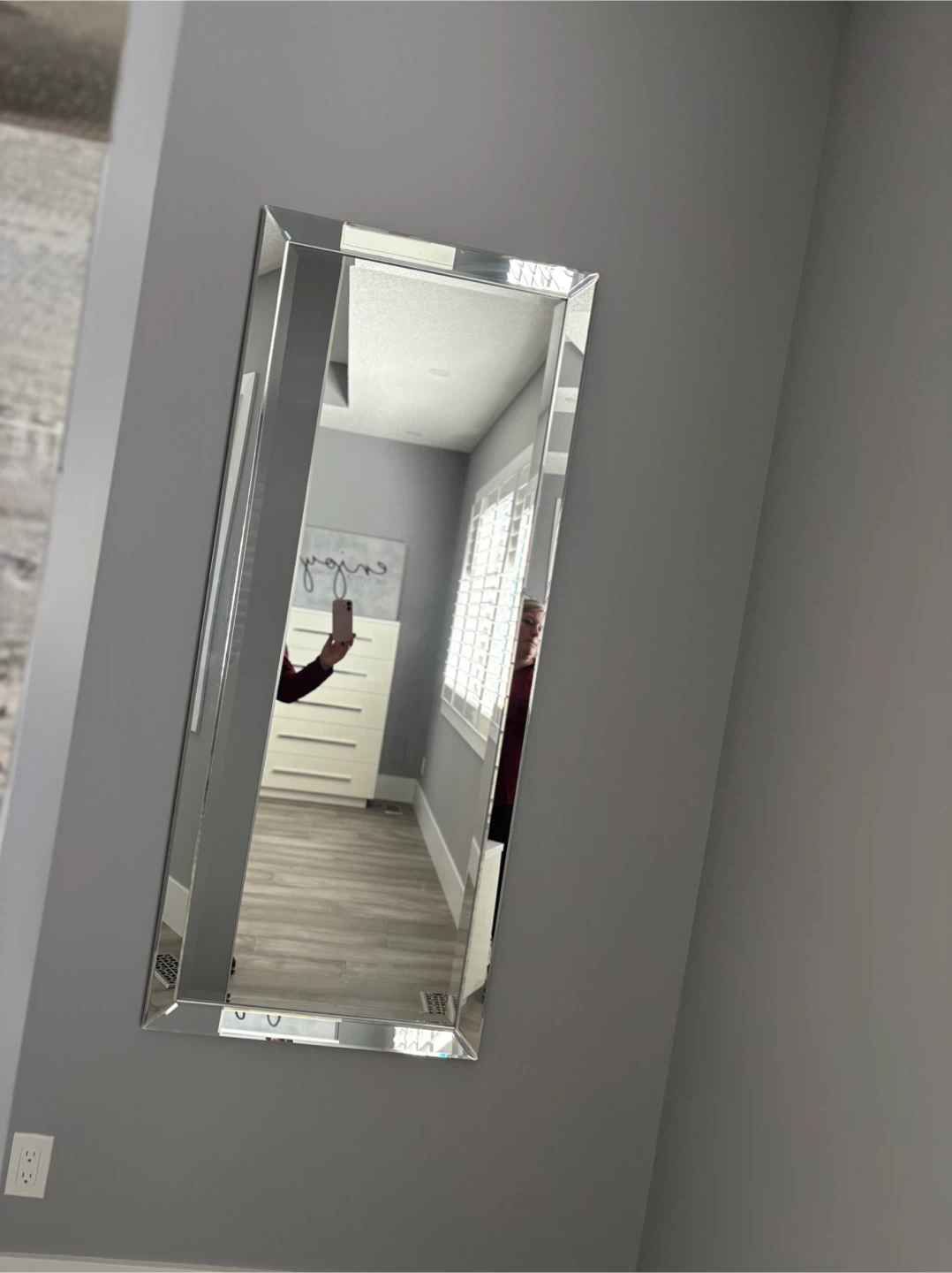 Large Framed Wall Mirror