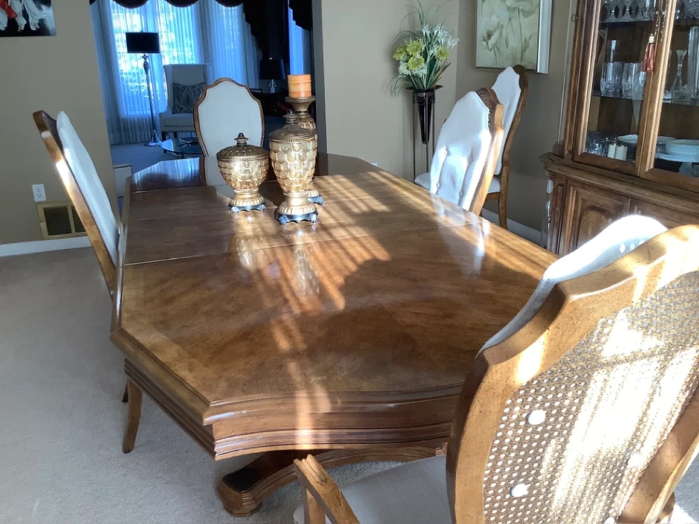 Dining Table Set with Chairs & Hutch image indicator(2)