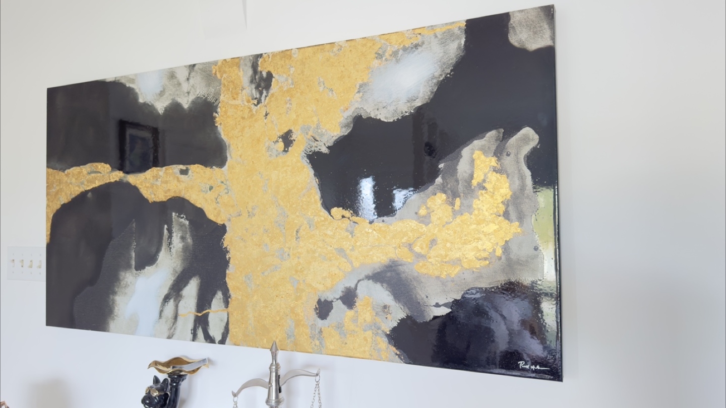 Abstract Black & Gold Wall Art