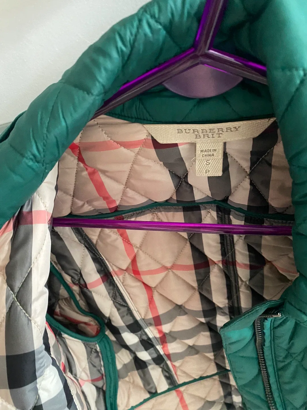 Burberry Brit Quilted Jacket, Size S, Green image indicator(2)