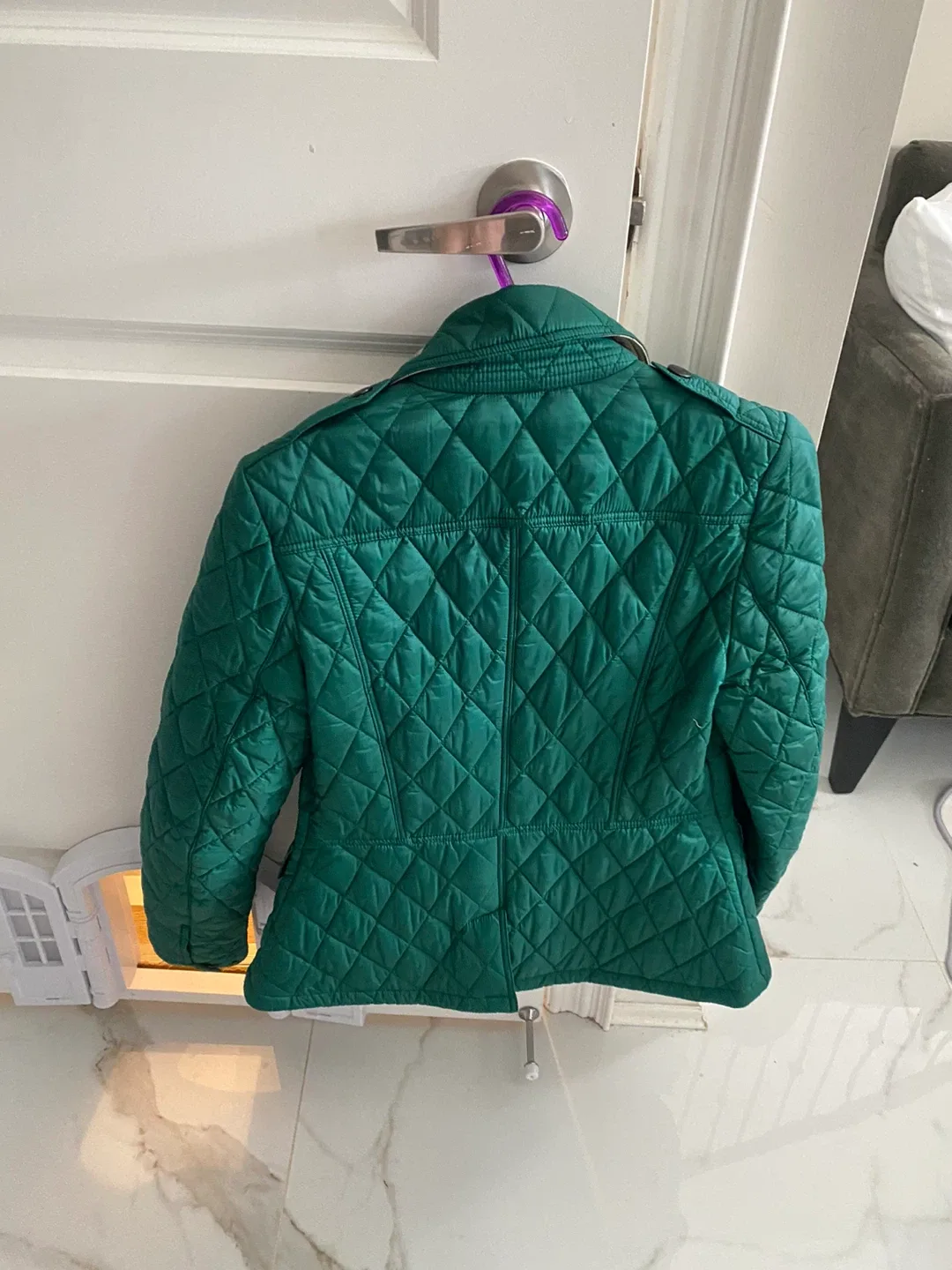 Burberry Brit Quilted Jacket, Size S, Green image indicator(3)